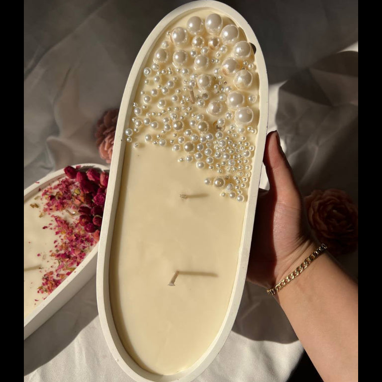 Pearls concrete jar