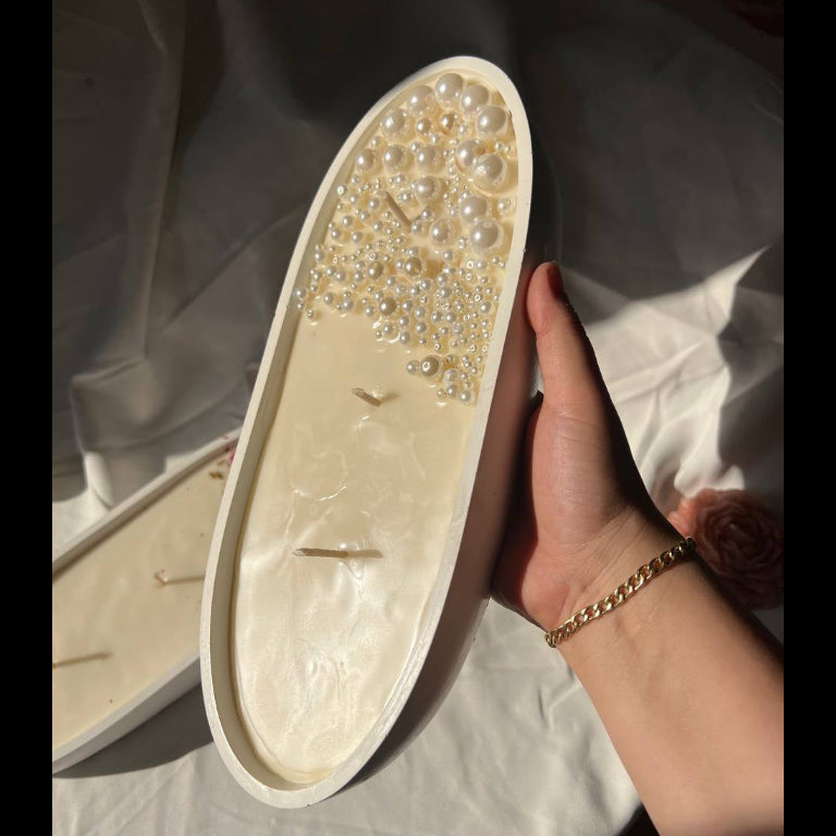 Pearls concrete jar