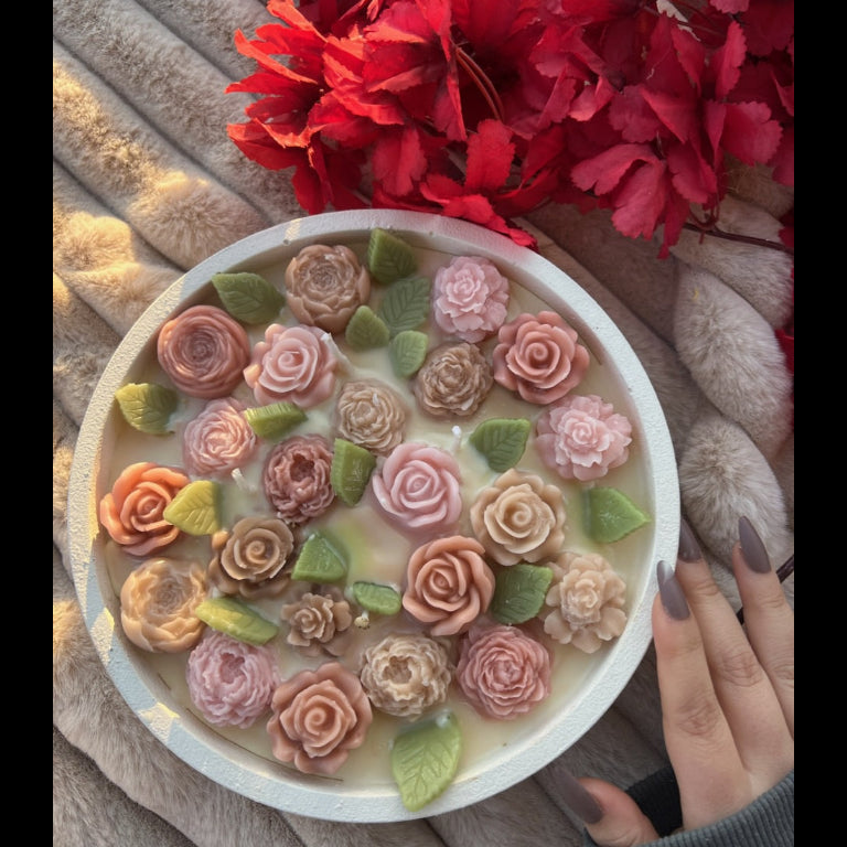 Floral Concrete Jar