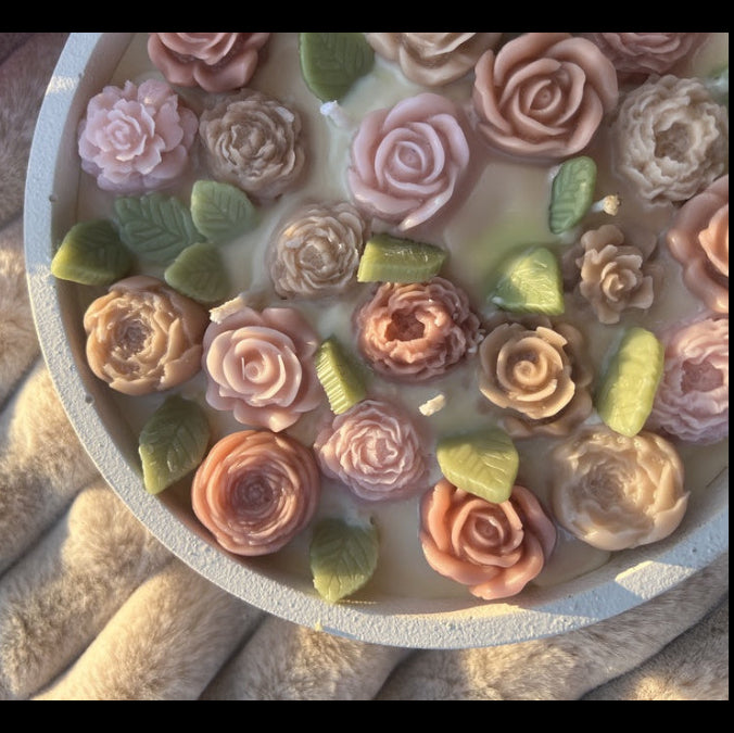Floral Concrete Jar